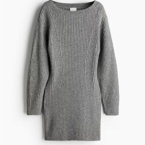 H&M Cream Ribbed Crew Neck Sweater